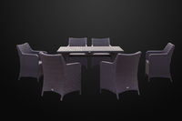Комплект столовый из искусственного ротанга Фрателли фиолетовый